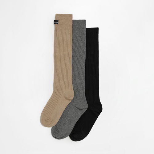 Soft Ribbed Long Knee Socks ACSCM0g601 袜子