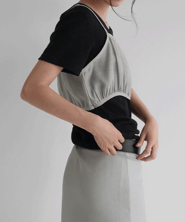 Nedia organza bustier blouse 雪紡襯衫