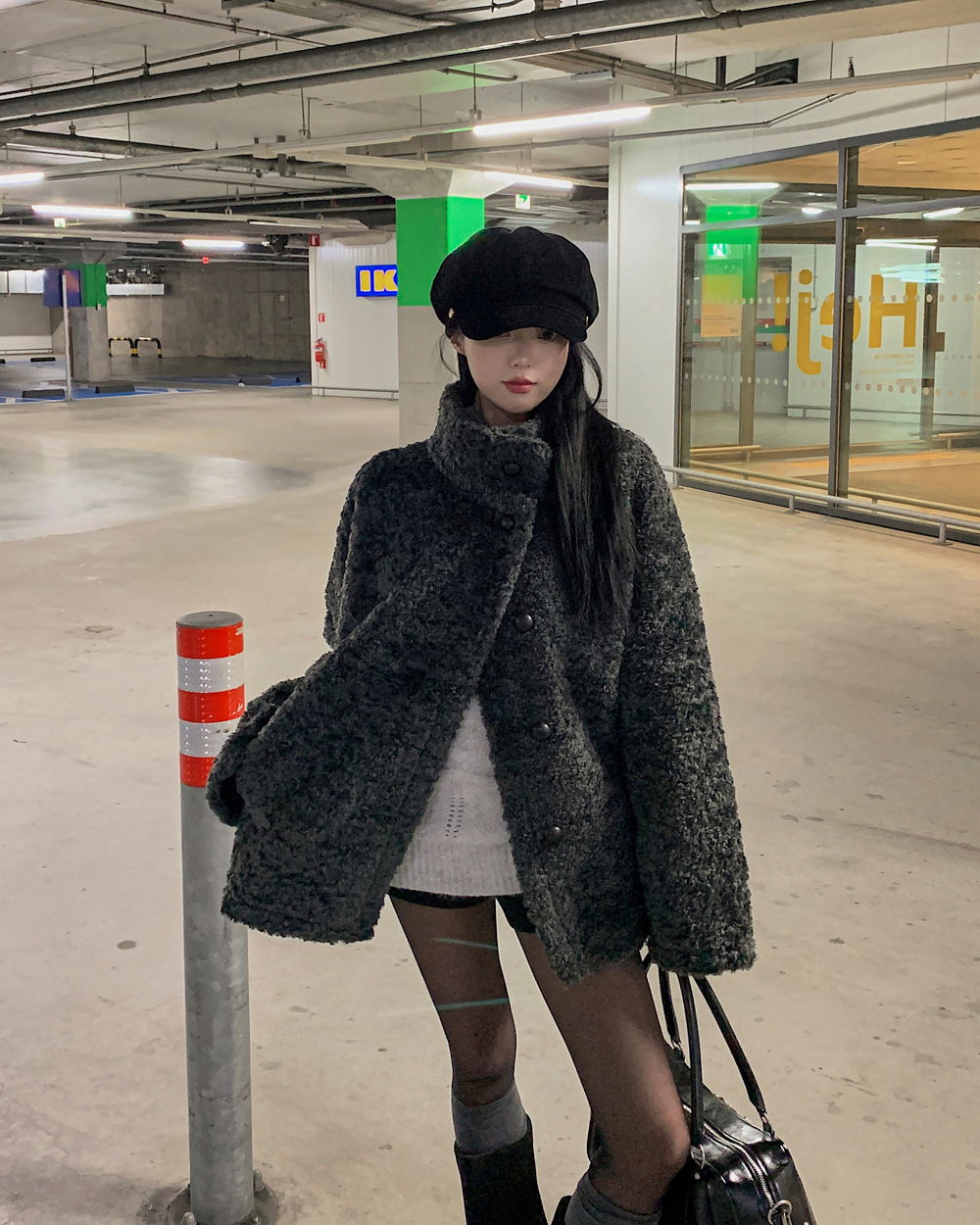 코트 모델 착용 이미지-S1L95