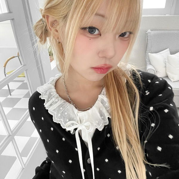 點點開襟針織外套