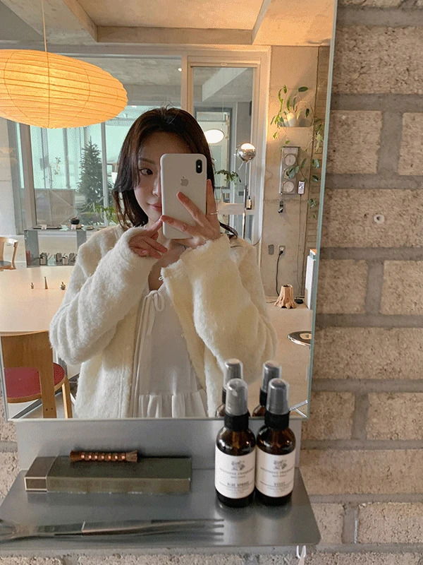 Dobel Boucle Knitwear Crop Cardigan