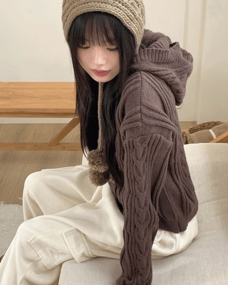 Zling Twisted Knitwear Bell Eardori 配饰