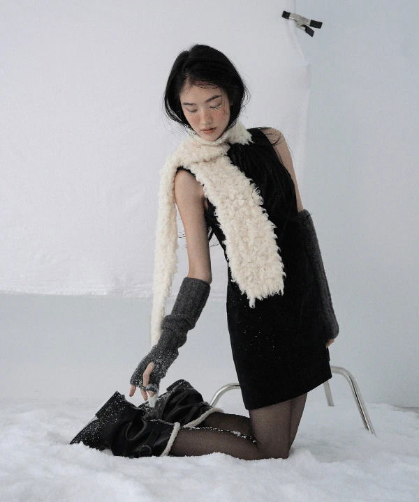 セルモンスエードレイヤードミニワンピース