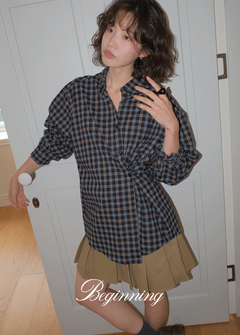 [MADE]보이드 루즈핏 체크 셔츠