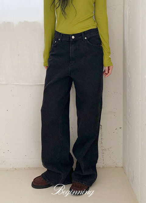 [MADE]세미와이드 데님 팬츠 (6color)