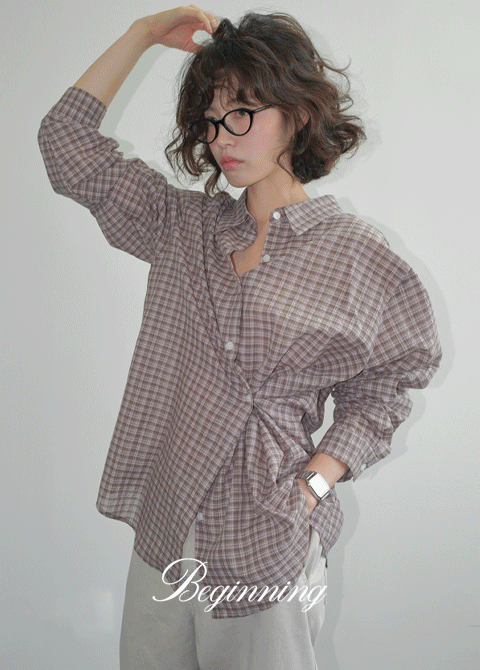 [MADE]컨트리 루즈핏 투웨이 체크 셔츠 (3color)