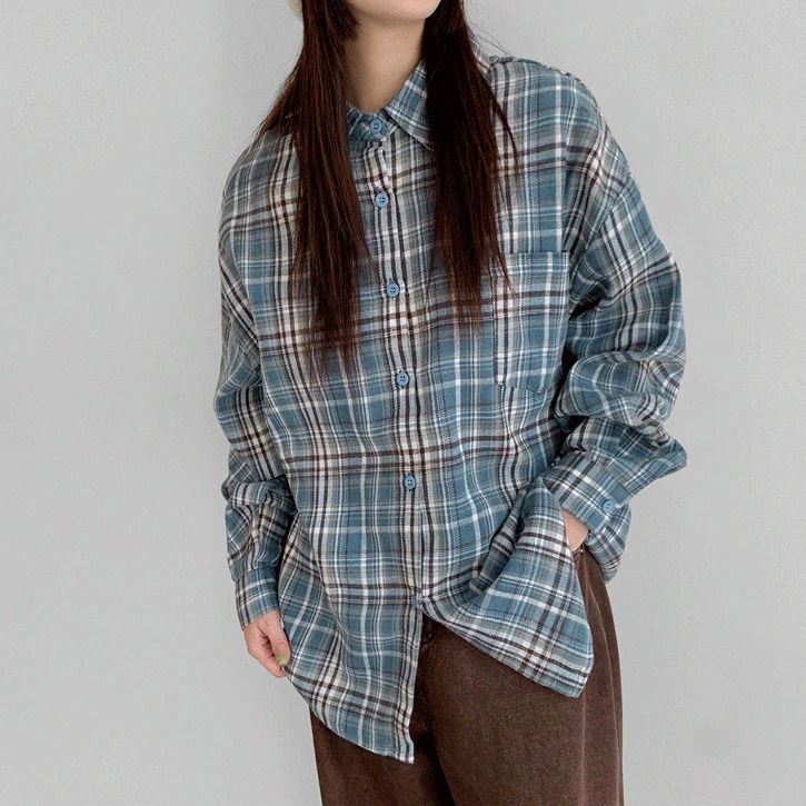 Loose Tartan 2 Shirt Pocket Shirt 襯衫