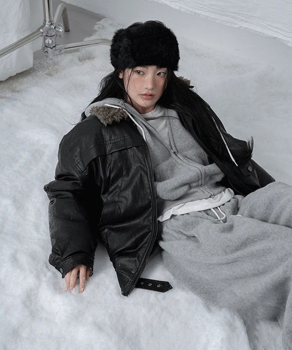 Lizel Fleece Crop Hooded Zip-Up