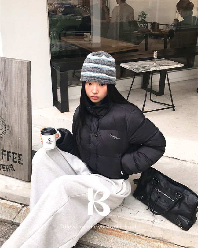 Hyper Lettering Short Padding 羽絨外套