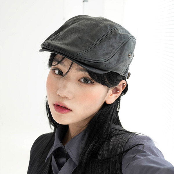 リベラレザーハンティングキャップ