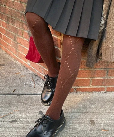 モネールダイヤパターンストッキング