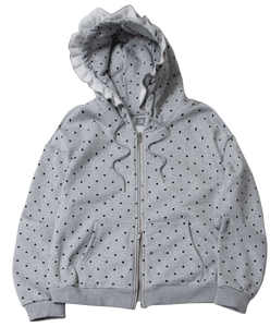 심볼 도트 소프트 프릴 포인트 윈터 후드 집업