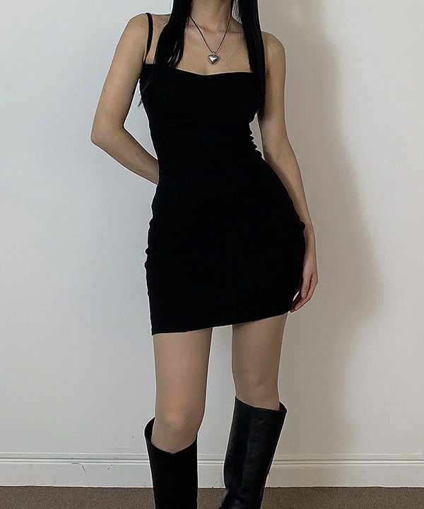 Line Slim Sexy Look Sleeveless Mini Dress