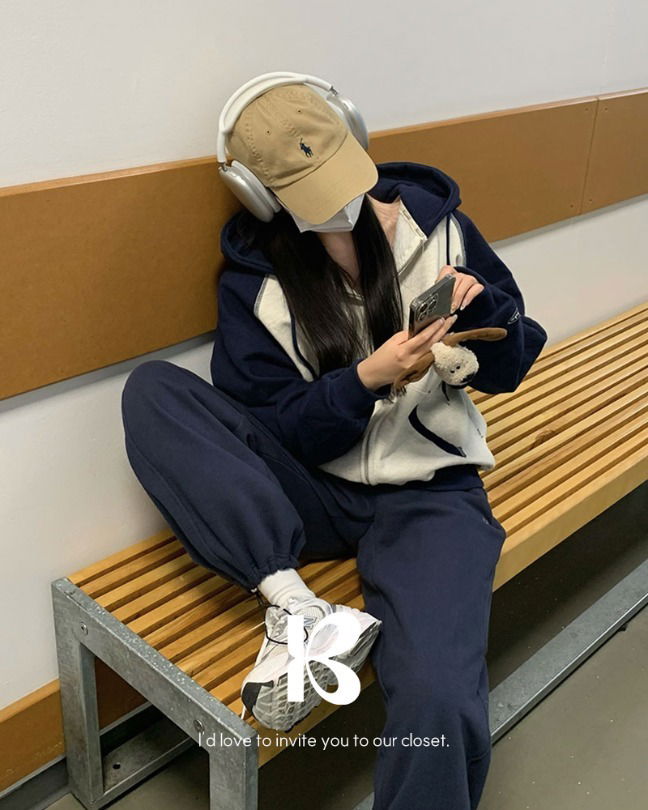 나그랑 박시 후드집업