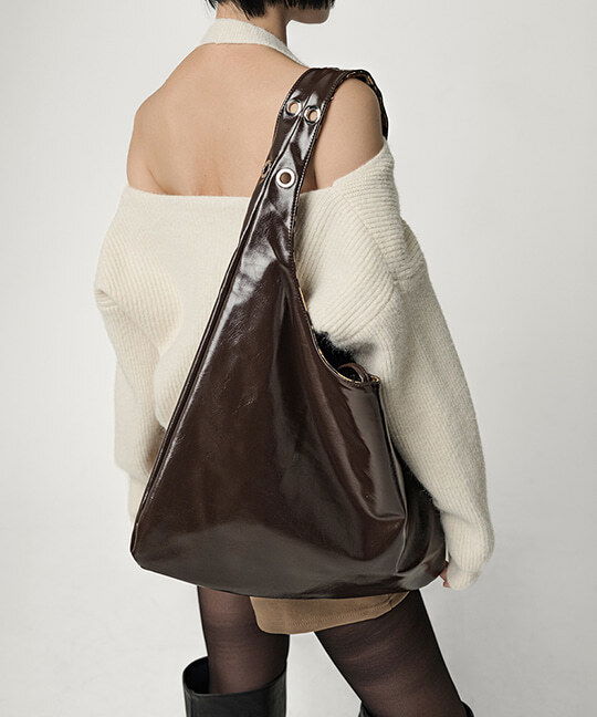 Hoteming Reversible Leopard Leather Eyelet Shoulder Bag 肩背包