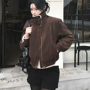 올디 하이넥 버클 무스탕 자켓 (3color)