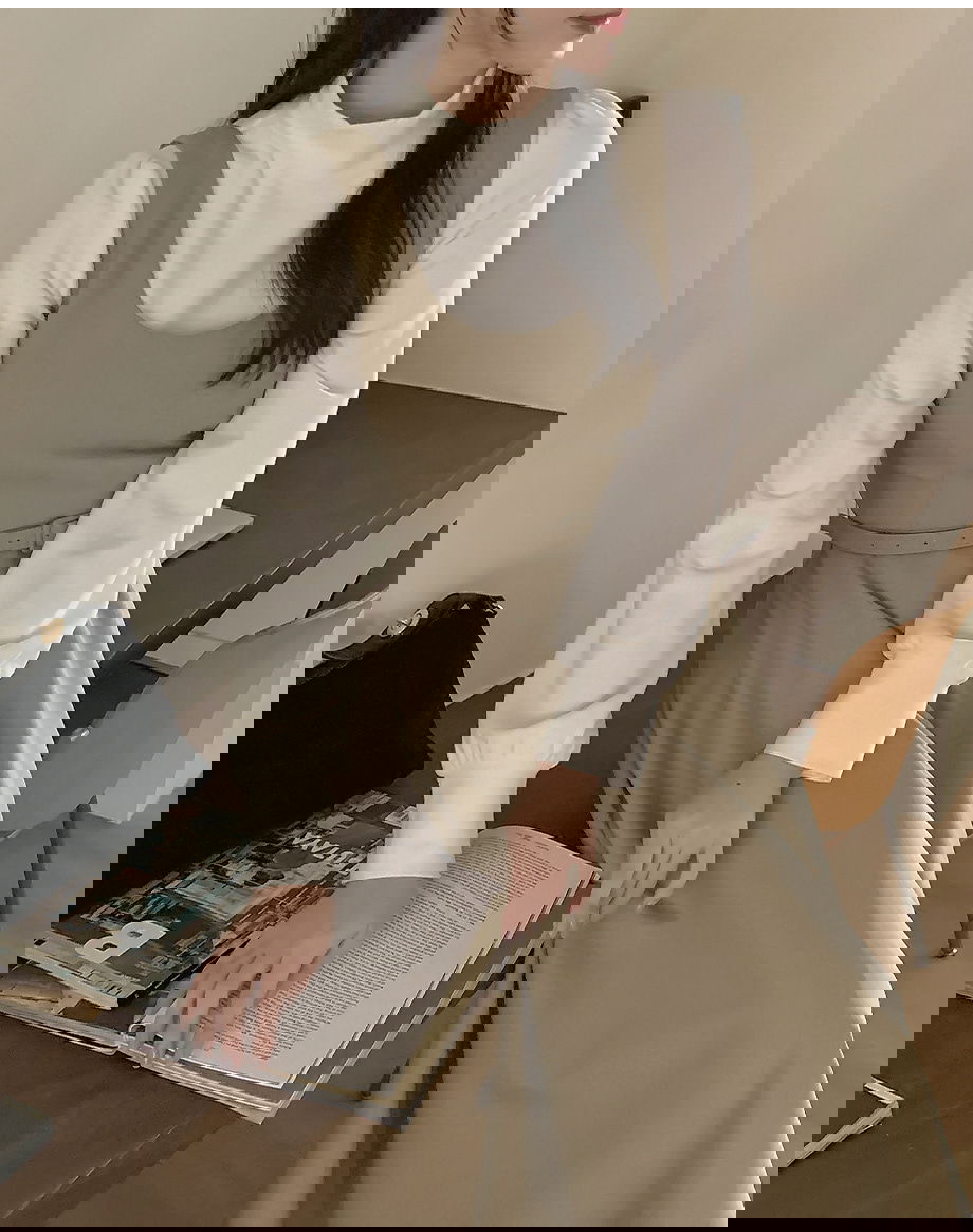 리리앤코 르시엘린 벨트 플레어 뷔스티에 롱 원피스