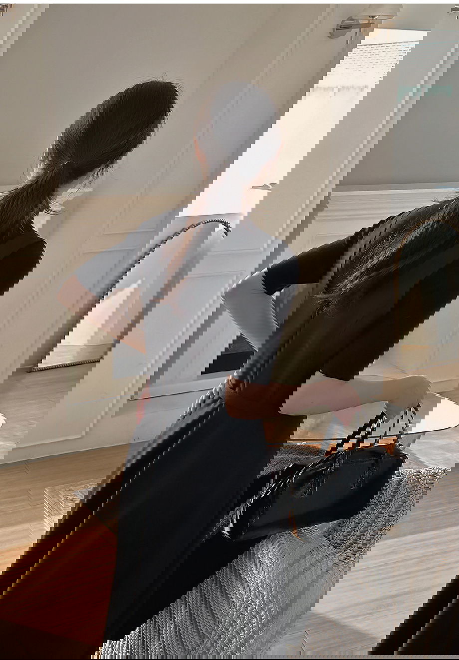 리리앤코 르시엘린 벨트 플레어 뷔스티에 롱 원피스