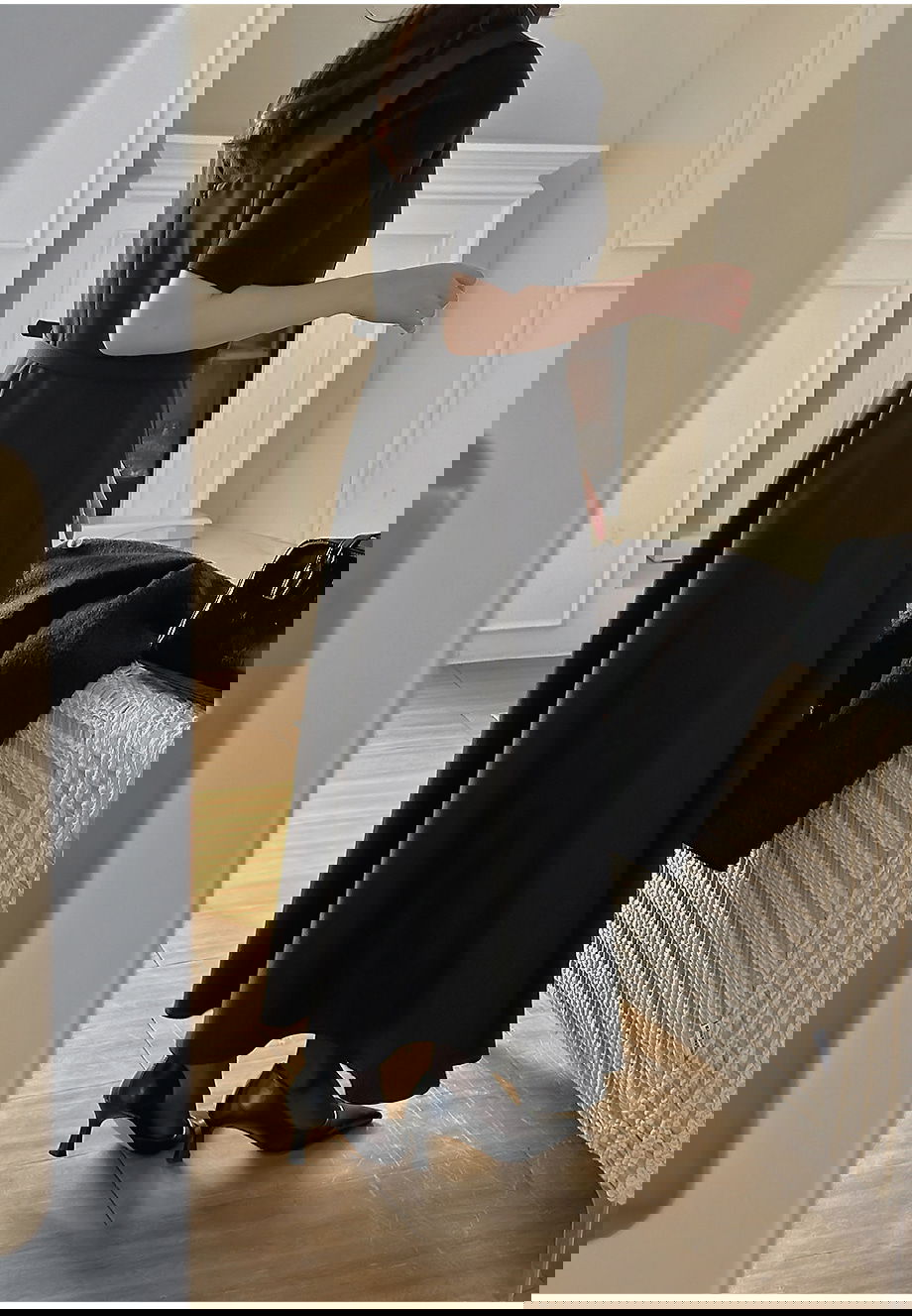 리리앤코 르시엘린 벨트 플레어 뷔스티에 롱 원피스