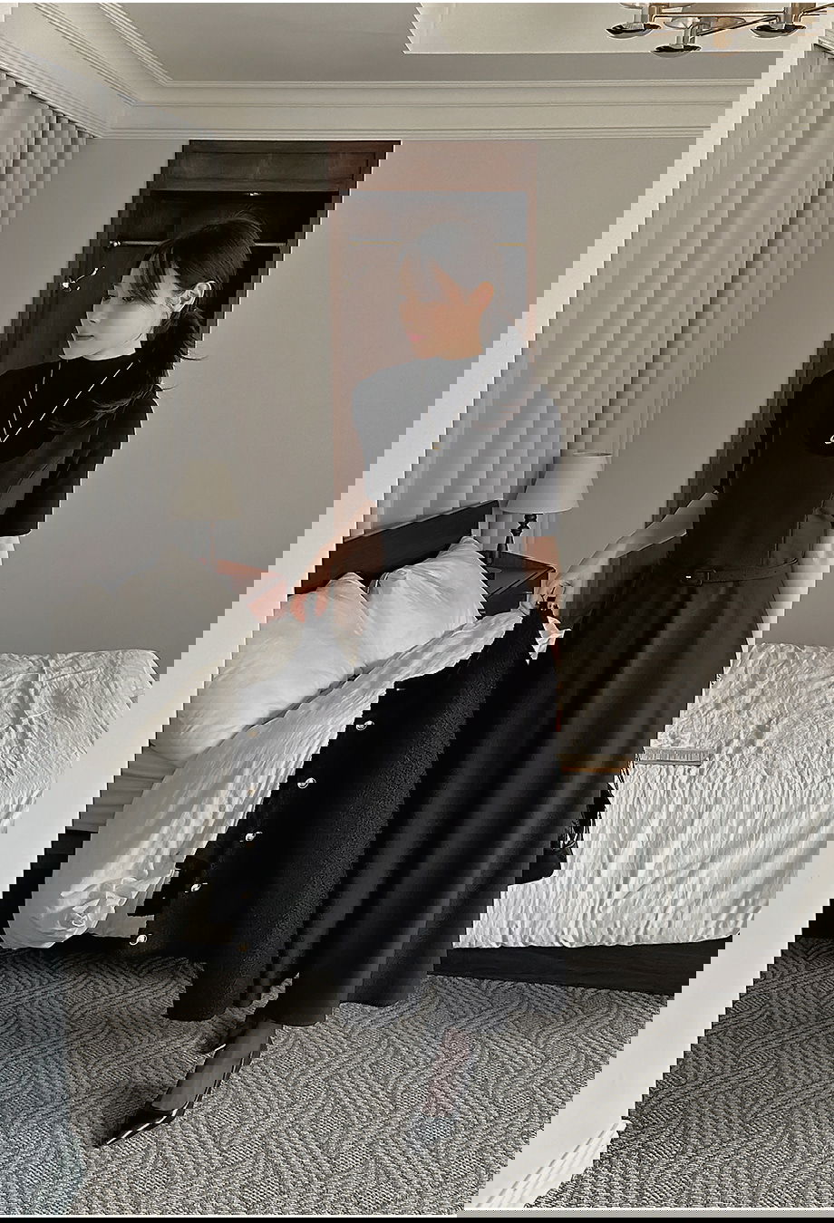 리리앤코 르시엘린 벨트 플레어 뷔스티에 롱 원피스