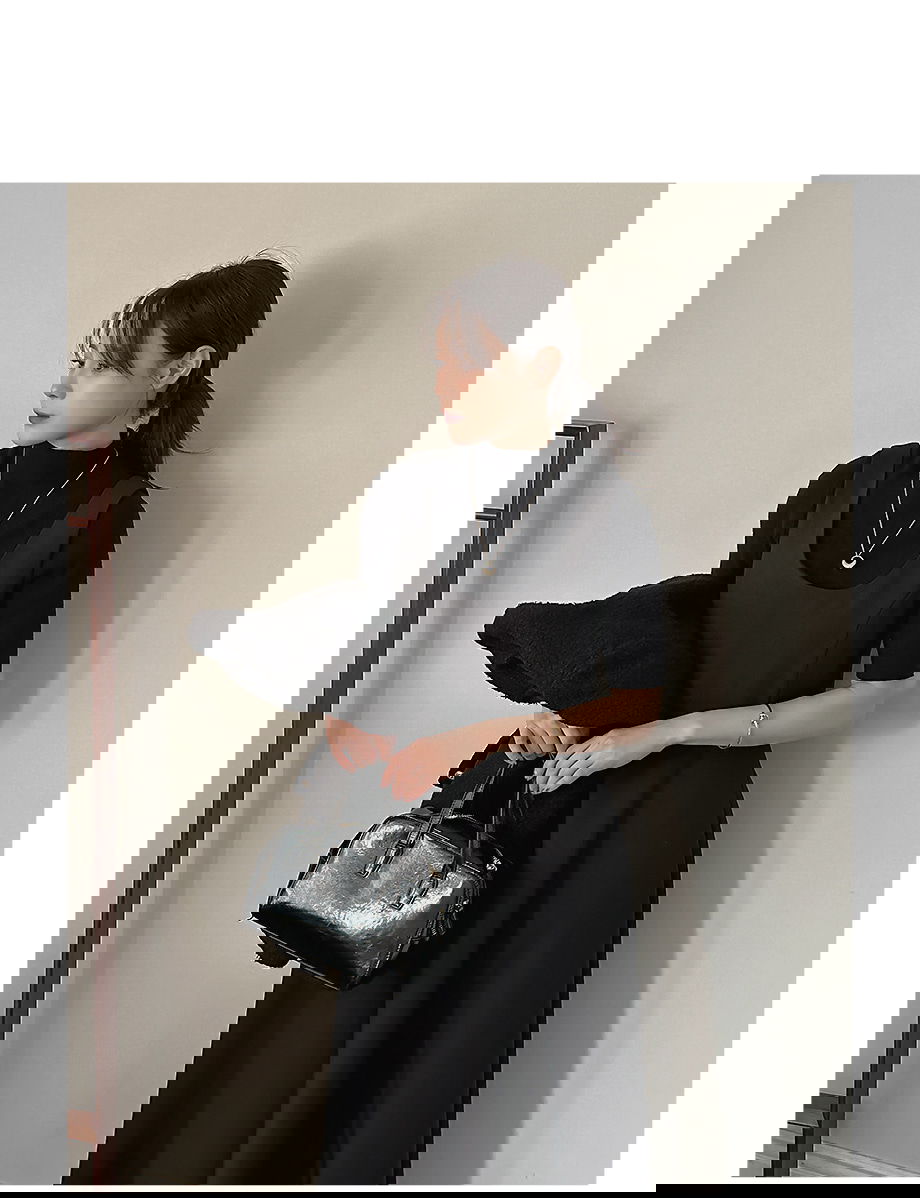 리리앤코 르시엘린 벨트 플레어 뷔스티에 롱 원피스