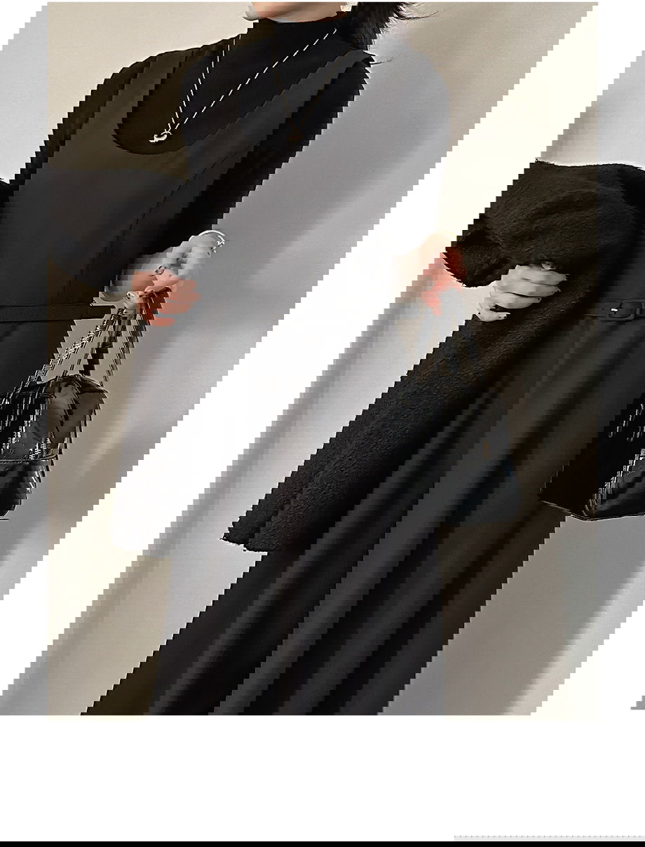 리리앤코 르시엘린 벨트 플레어 뷔스티에 롱 원피스