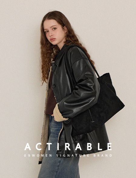 리스본 레더 누빔 루즈핏 하프 자켓 85318