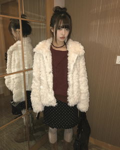 Leon Kara quilted fur half jacket