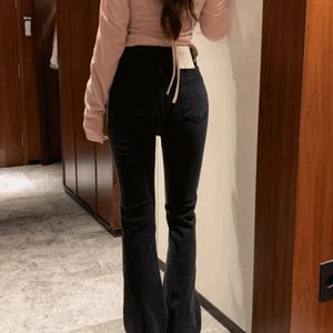 (겨울신상/발열기모) 엠버 브러쉬 워싱 기모 스판 부츠컷 데님 팬츠