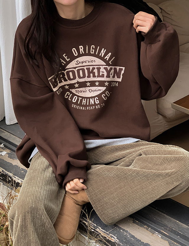 Brooking Mink Fleece-lined Loose-fit Sweatshirt 85083