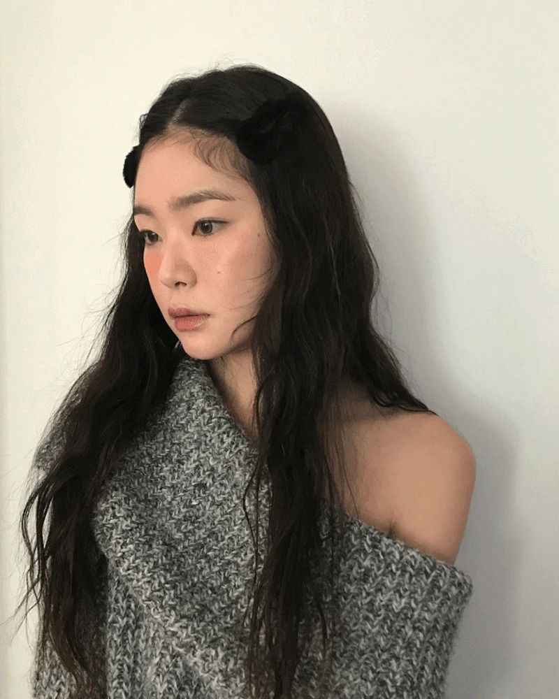 Bunny Fur Snap Pin 配飾