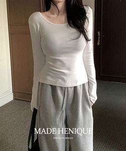 コジ裏起毛モーダル39%ラウンドネックTシャツ