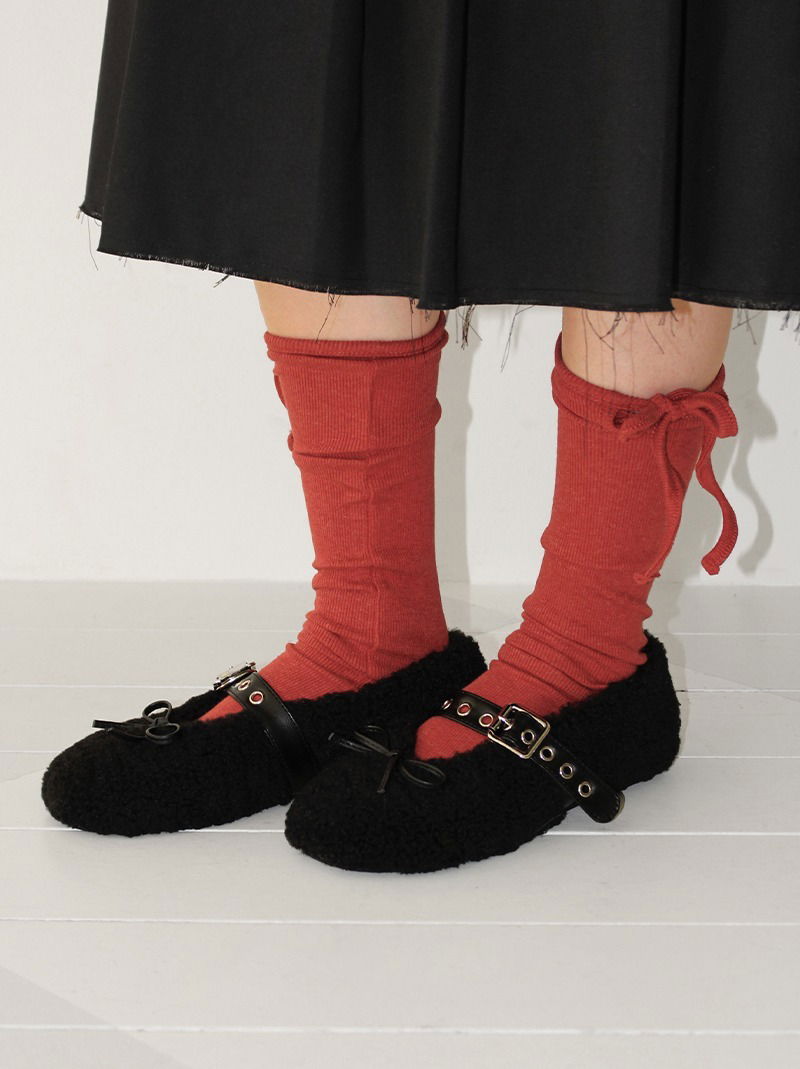 ANGORA STRAP SOCKS