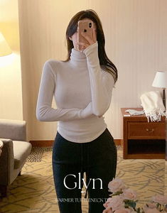 羅紋高領長袖緊身上衣