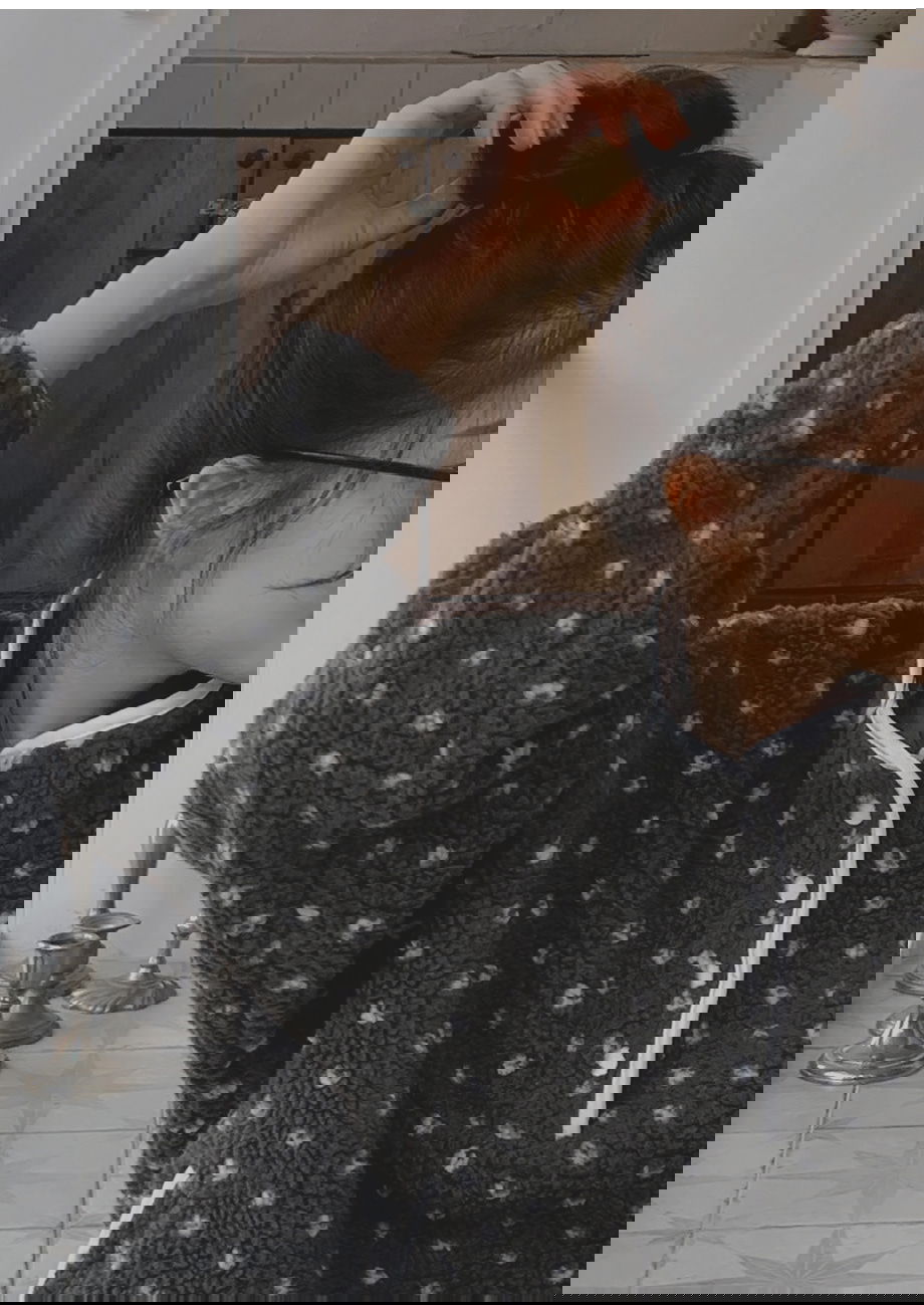 에브로빈 하트 뽀글이 아노락 맨투맨