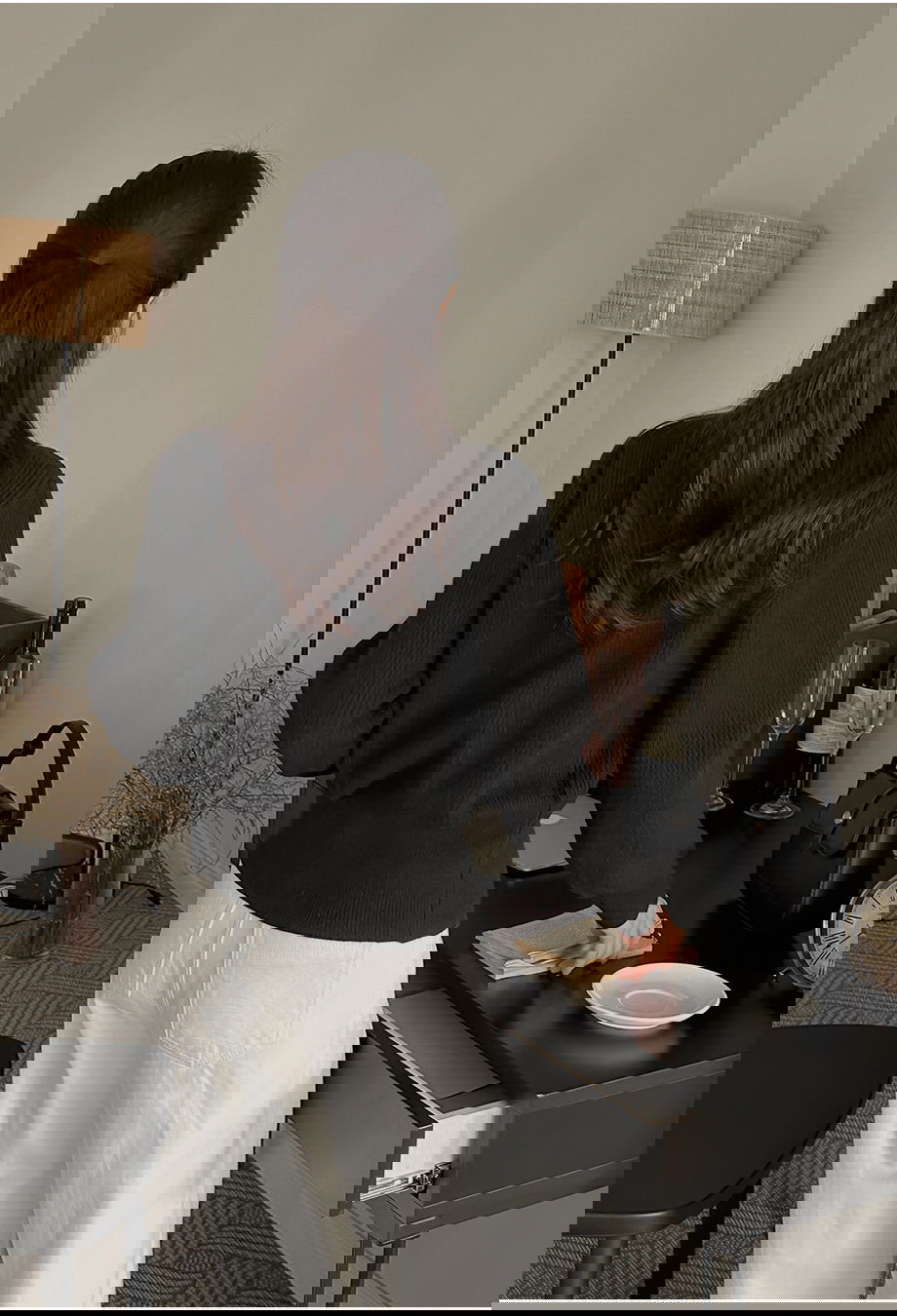 리리앤코 이렌뷰디 금장단추 니트 가디건