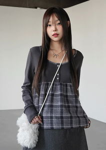 キメルチェックブラウスフィットTシャツ