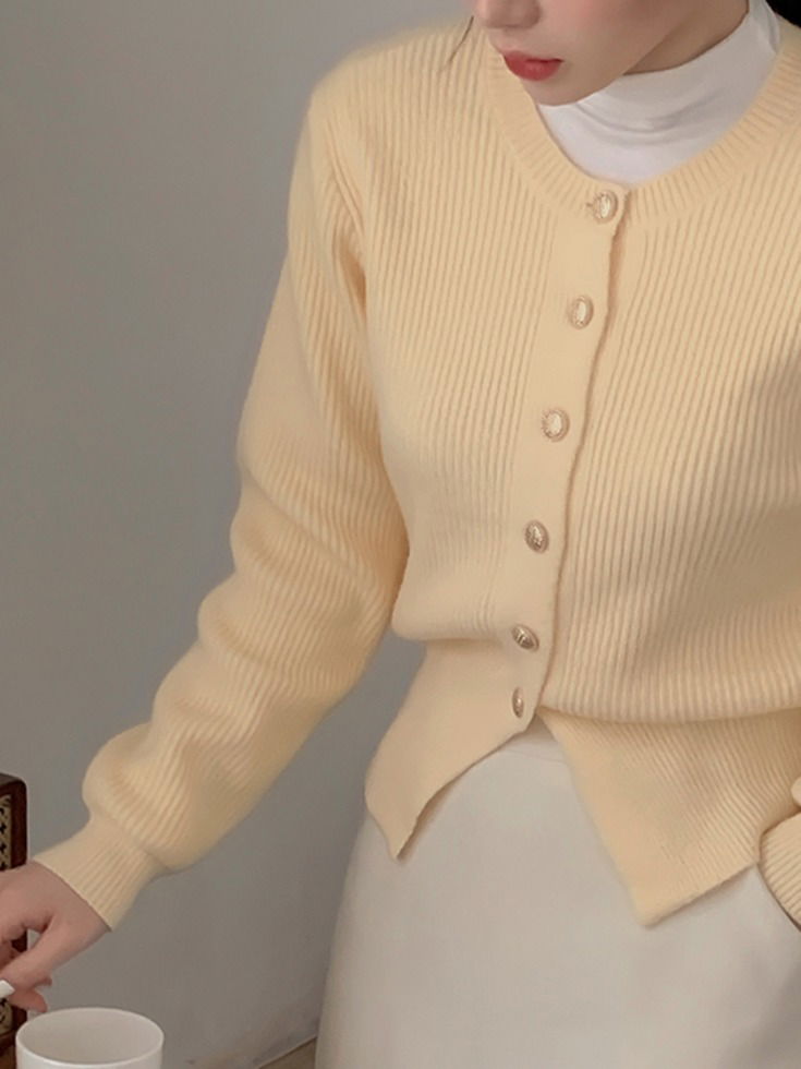이렌뷰디 금장단추 니트 가디건