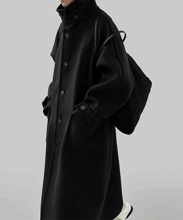 Tritz Balmacaan Wool Maxi Mac Coat