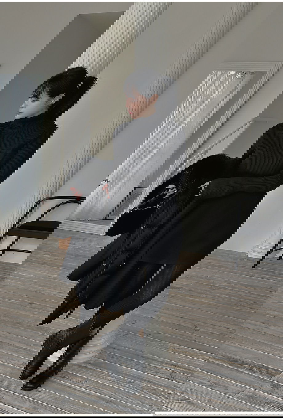 리리앤코 시에른 플랩 벨트 패딩