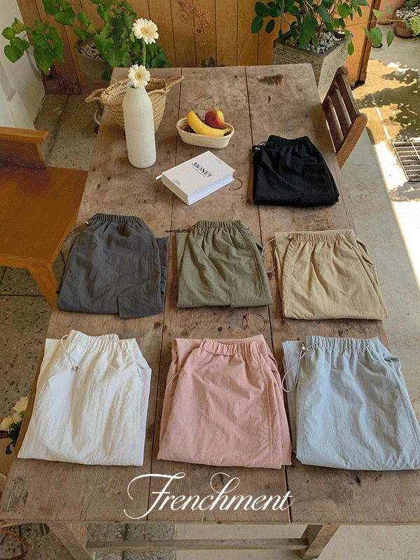 工裝尼龍鬆緊帶長裙7色