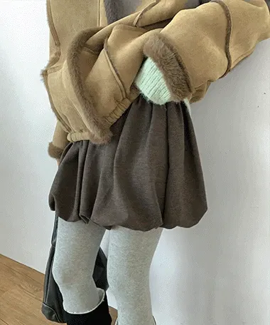 세미츠 벌룬 밴딩 미니 스커트