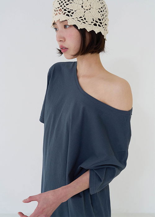 [MADE]와이드넥 코튼 박시 티셔츠 (3color)