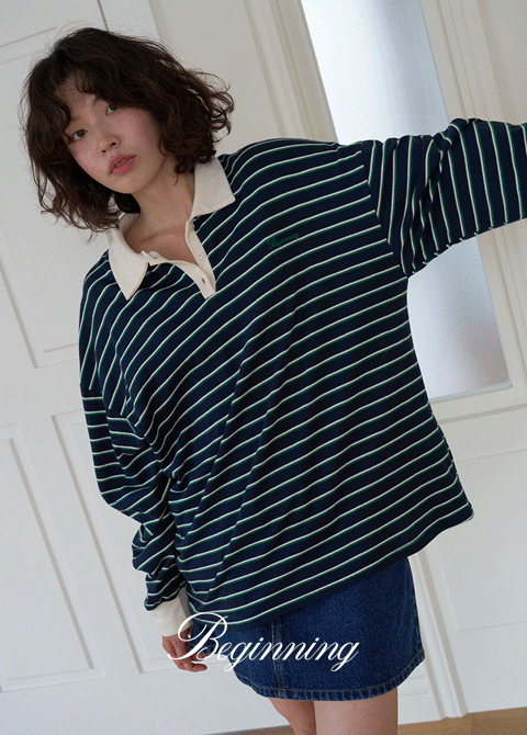 [MADE]Beginning 스트라이프 카라티 (2color)
