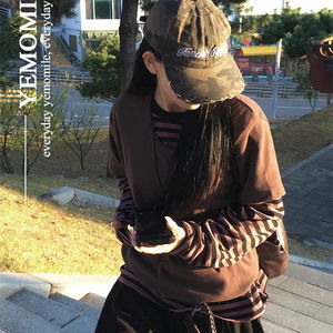 터치 유넥 반팔 티셔츠 (기모)