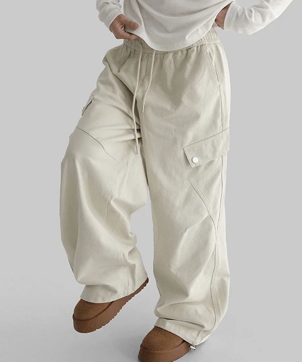 Menita Cargo Jogger Wide Pants 长裤