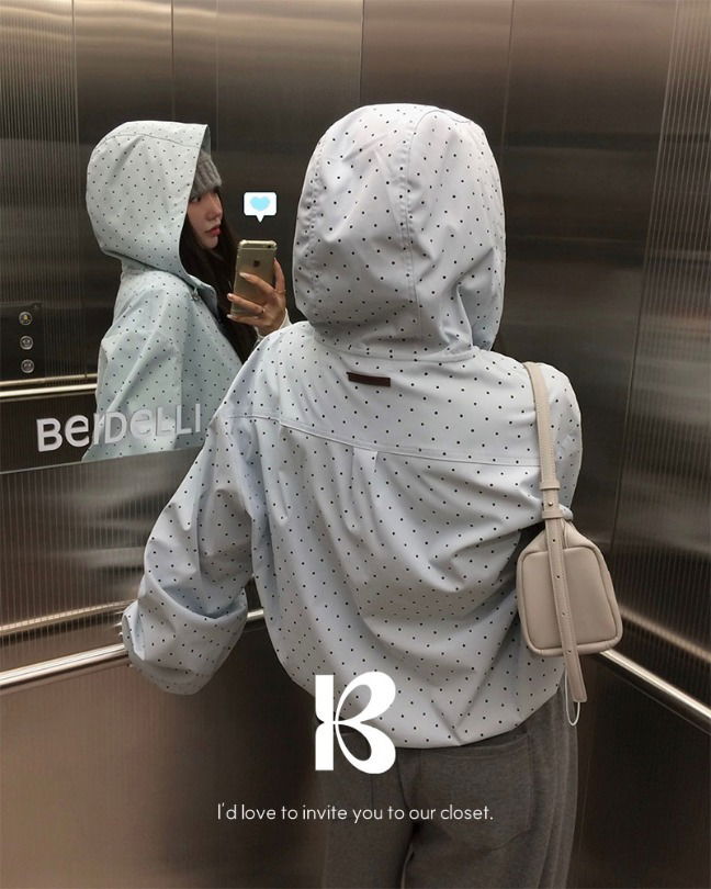 Millie Dot Hooded Windbreaker