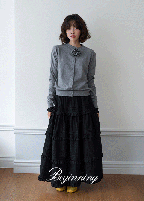 [MADE]미니&amp;롱 캉캉 레이스 밴딩 스커트