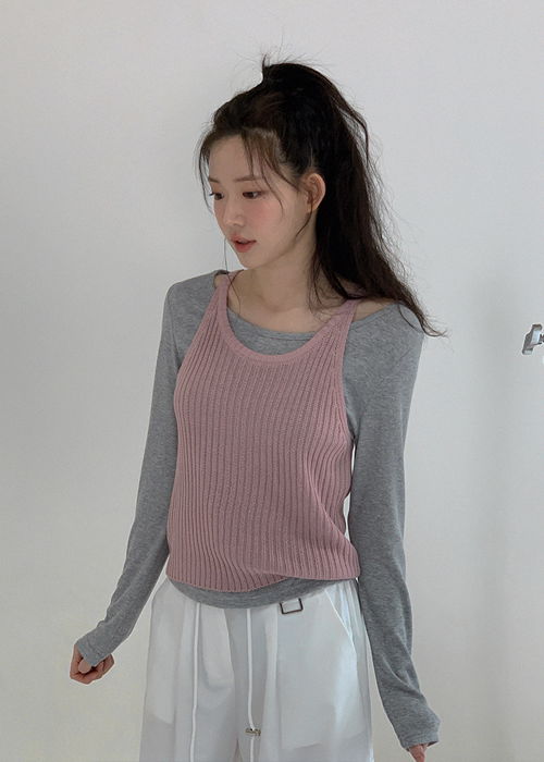 루즈 니트 나시 & 뷔스티에 (4color)