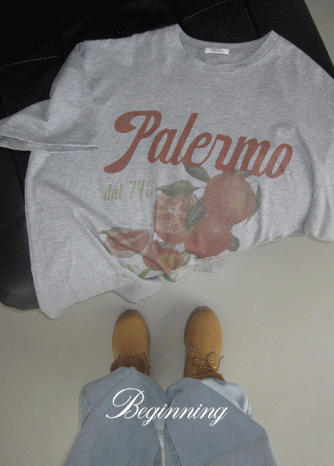 [MADE]후르츠 박시 프린팅 티셔츠 (2color)